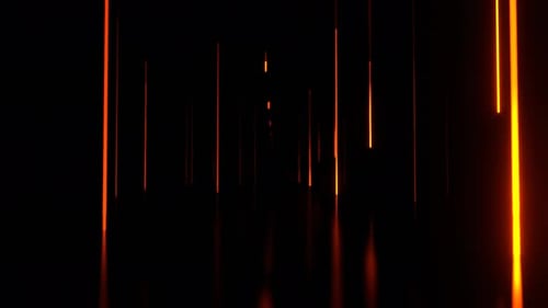 Orange Neon Light Falling Down Background Vj Loop In 4K
