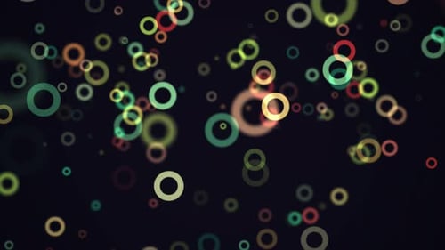 Colorful Geometric Circles Floating Background
