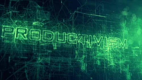 Futuristic Digital Green Network Text Reveal Animation