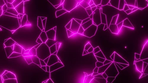Pink Abstract Glowing Patterns Background Vj Loop Animation In HD