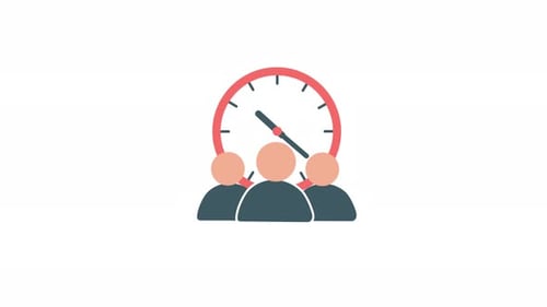 4k Teamzeitmanagement. Video zur Zusammenarbeit und Deadline: Konzept, Animationsvideo