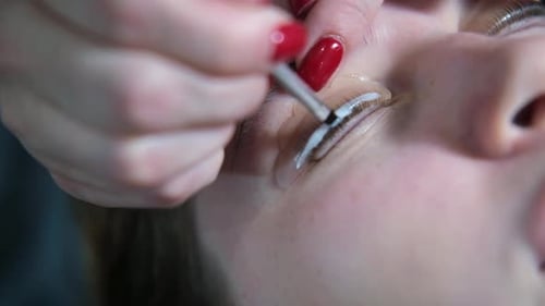 Eyelash Lift Treatment Close Up