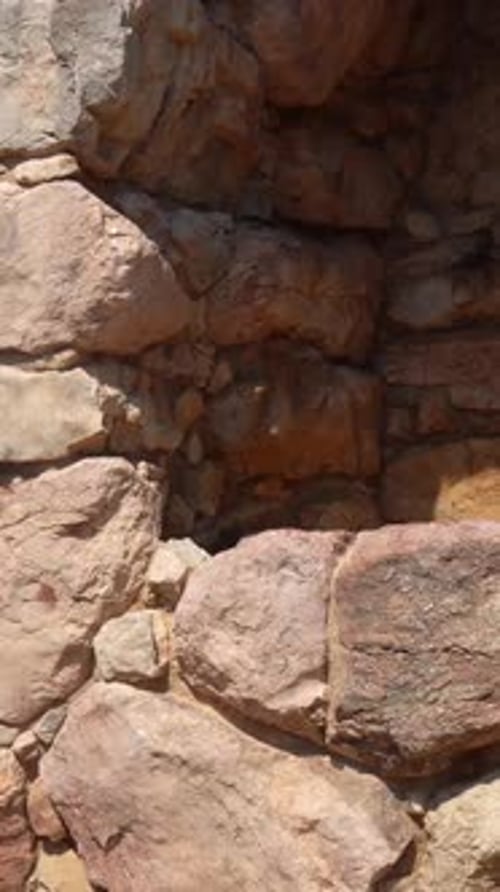 Ancient Stone Wall of Tiryns Acropolis Greece