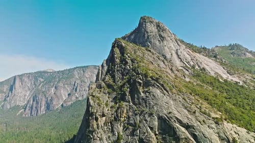 Overlooking Yosemite Valley in Background on a perfect sunny Summer Day