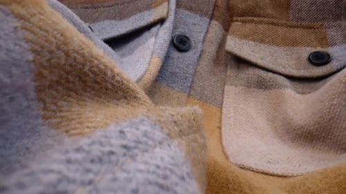 Macro Patterned Woolen Fabric