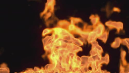 Fire, flame, explodes, burning video transitions on transparent background with alpha channel.