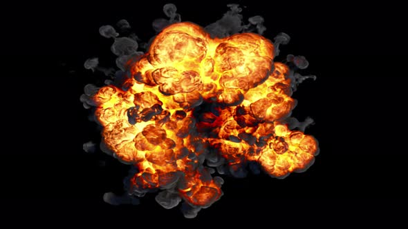 Explosion with smoke and fire, top down view, Bugs Motion Graphics ft ...