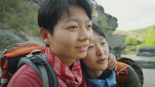 Young Travelers Enjoying a Day in Nature