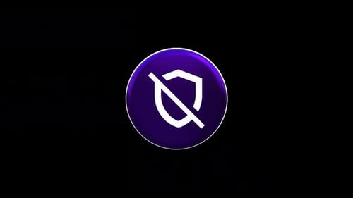 3D Rotating Unprotected Shield Icon Animation