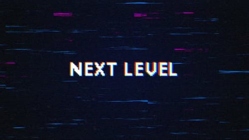 Pixelated Next Level Glitch Text Title Animation