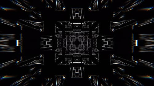 Red And White Dark Pulsing Tunnel Background Vj Loop In 4K