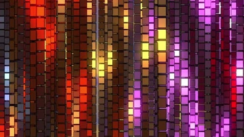 Vibrant Abstract Pixel Columns Light Background Loop