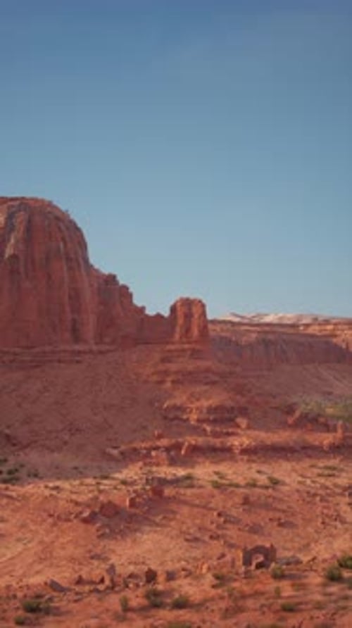 Massive Rock Formation in Nevada Desert