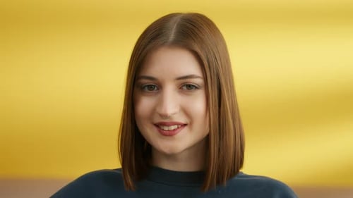 Young Woman with Nose Ring Smiling Portrait