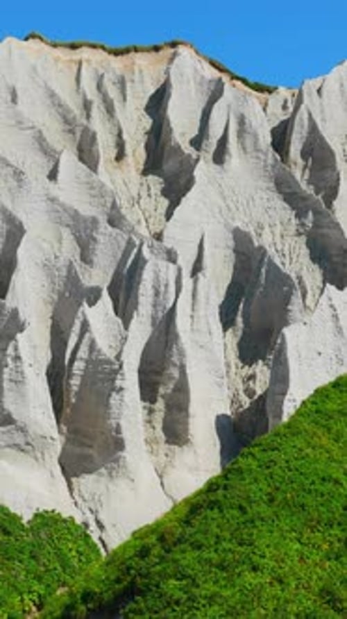 Amazing White Mountains with Green Grass Clip Beautiful Patterns on Rocky White Mountain with Bright