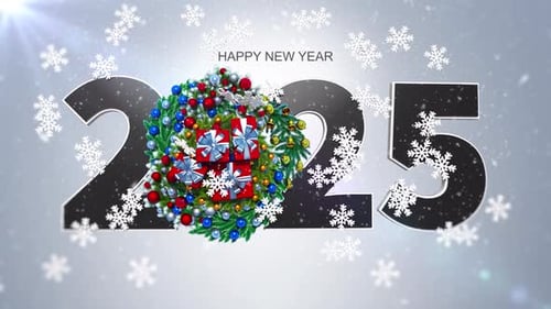 Happy New Year Greeting Card 2025 V11