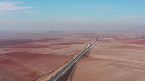 Vue aérienne des changements climatiques et des terres en jachère