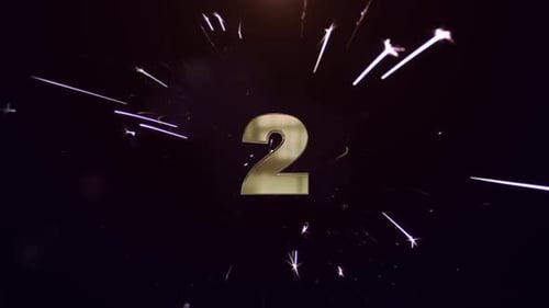 5-Sekunden-Countdown-Timer Frohes neues Jahr 2025 3D-Animation