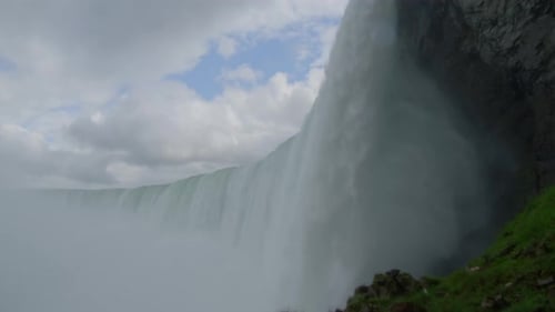 Majestic Niagara Falls in Canada on a Cloudy Day North America