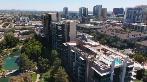 Phoenix City Downtown Skyline Cityscape of Arizona in USA