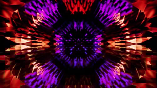 Purple With Ruby Red Kaleidoscope Equalizer Vj Loop For Music Party Background