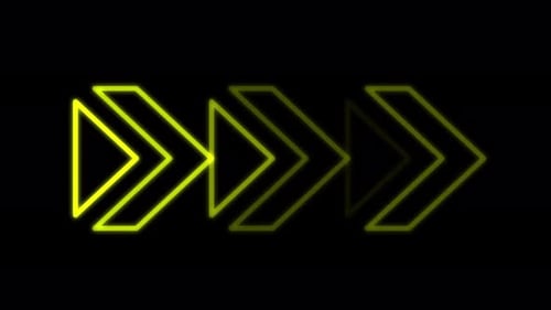 Pulsing Neon Arrows Forward Loop Animation