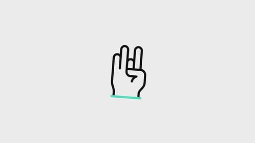 Mudra Line Animated Icon