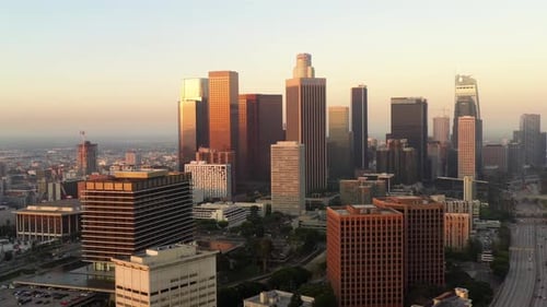 Aerial of the Downtown Los Angeles