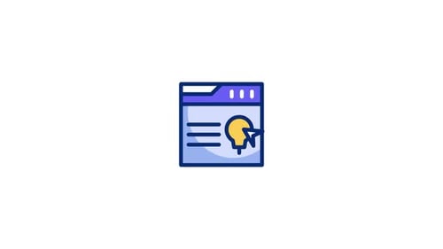 Animated Minimalist Browser Window Lightbulb Icon
