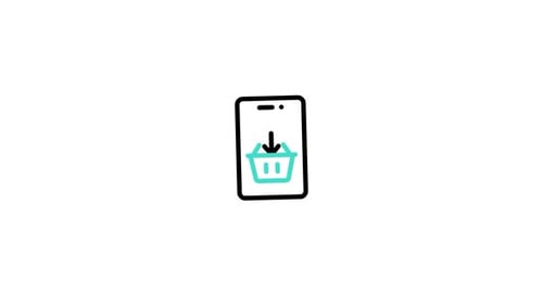Minimalist Smartphone Online Purchase Confirmation Animation