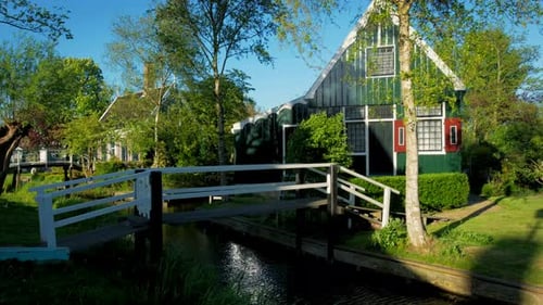 Farm Houses in the Museum Village of Zaanse Schans Netherlands