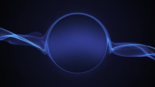 Abstract Digital Particle Wave Logo Reveal