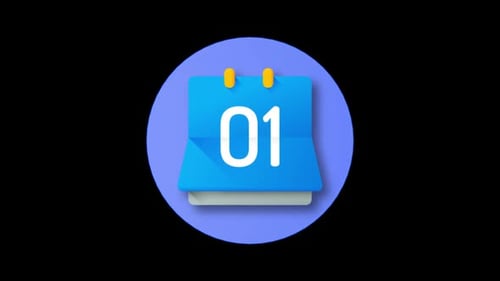 Анимация «Дата 1 календаря»