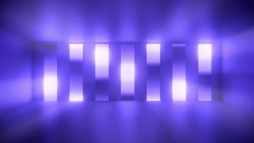 Abstract Sci-Fi Tunnel with Pulsating Blue and White Lights