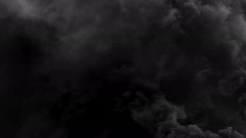 Black Swirling Smoke on a Black Background