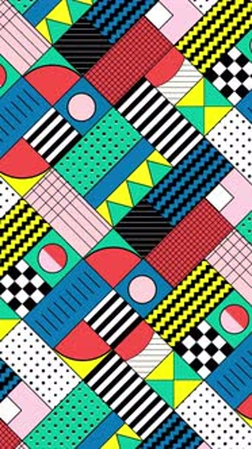 Diagonal Memphis Geometric Portrait