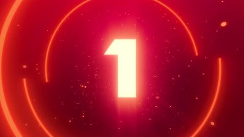 Animación cuenta atrás roja