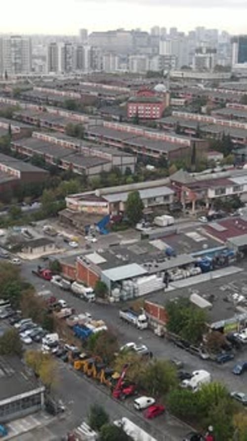 Industrial Area Drone View