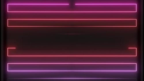 Dynamic Neon Lines Animated Background with Geometric Frame