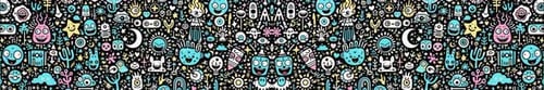 Abstract Faces Smile Widescreen