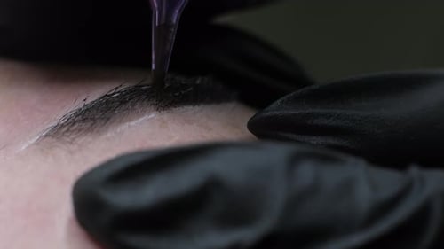 Eyebrow Permanent Makeup Close-Up