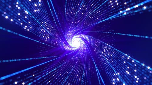 Fly through technology cyberspace Digital cyberspace, sci-fi concept tunnel digital space sci fi tun