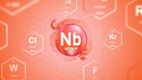 Niobium Periodic Element Cell
