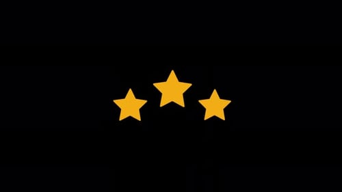 3-Sterne-Animationsvideo — transparent