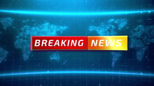 Breaking News Digital Earth Globe with World Map, Grid, Binary Code and Technology Background