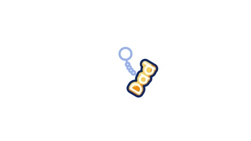 Animated Dad Keychain Bouncing Text Logo Reveal