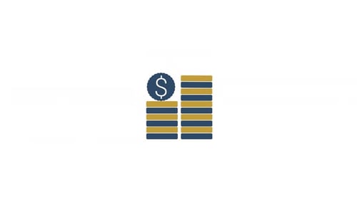 Coin Stack symbol icon animation video