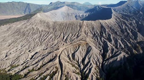 Breathtaking Aerial View of Majestic Mount Bromo Volcano in East Java, Indonesia