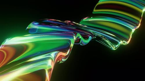 Abstract Neon Wave Surface