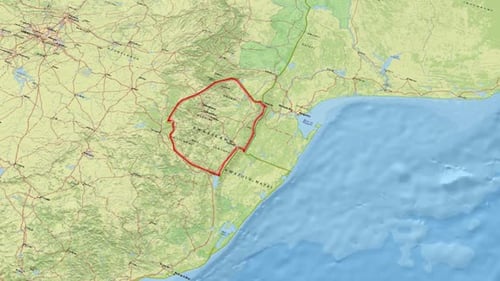 Swaziland Map Zoom and Pan with City Labels